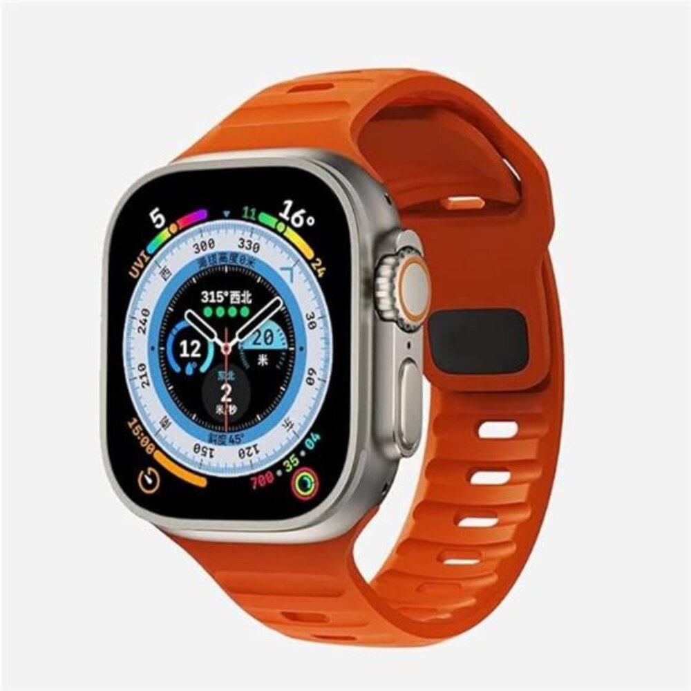 Soft Silicone Strap Compatible with Apple Watch Band For Ultra Sport Wristband